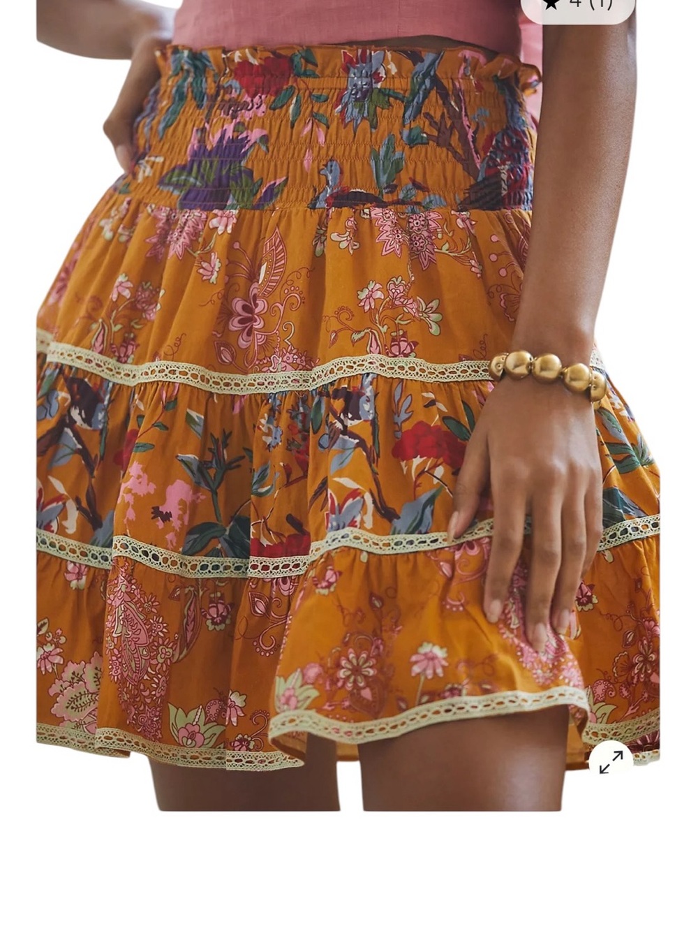 Let Me Be by Anthropologie Mixed Print Mini Skirt Size Small - Picture 1 of 6